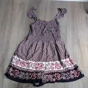 Blue Rain Textured Black and Pink Top